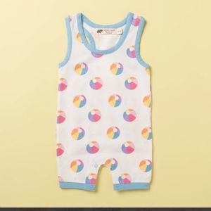 🌈 rainbow beachball Racerback Shortall
-  9-12M